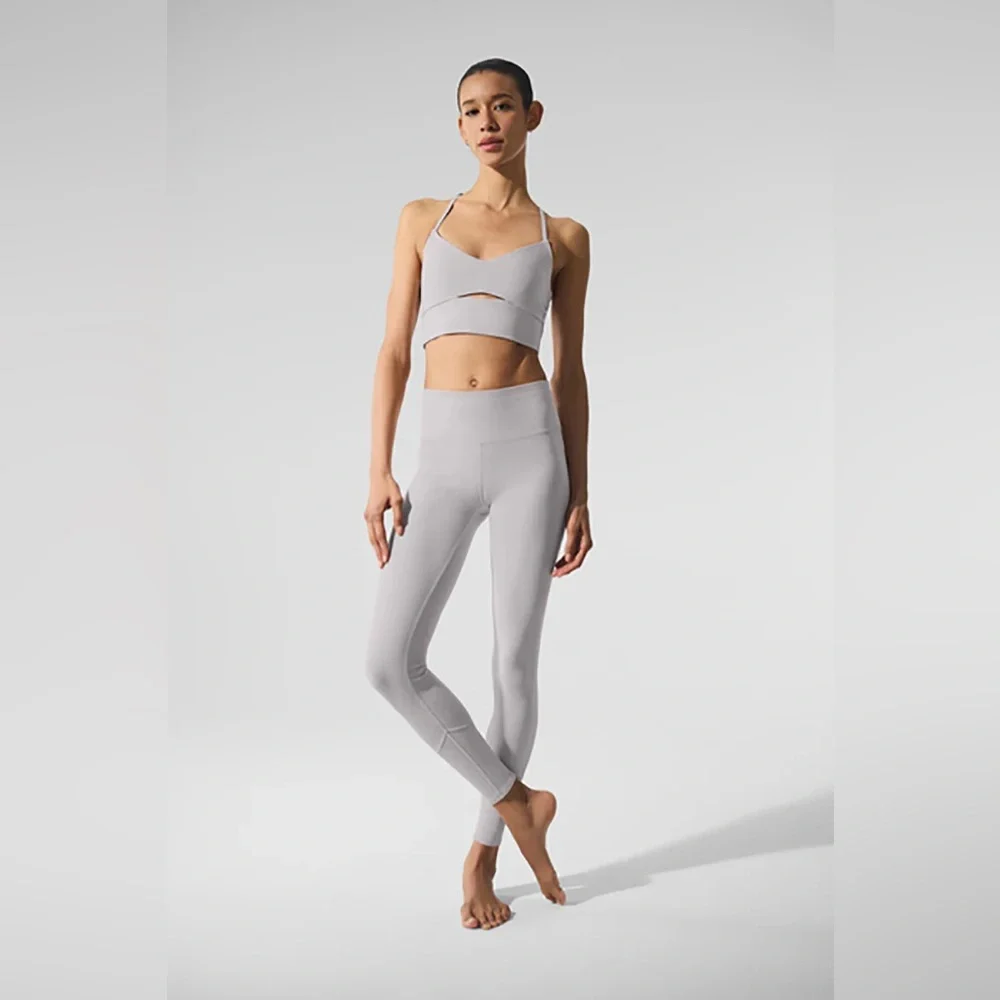 ALO YOGA | ✨NEW✨ Washed Alosoft Highlight Bra in Grey Sky Wash